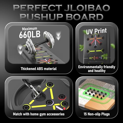 Portable Push Up Board - 20 in 1 Strength Training Equipment - Grey