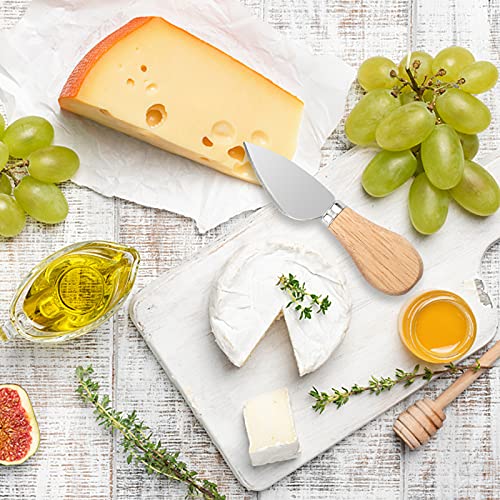 4-Piece Cheese Knife Set with Wood Handle - Stainless Steel Utensils