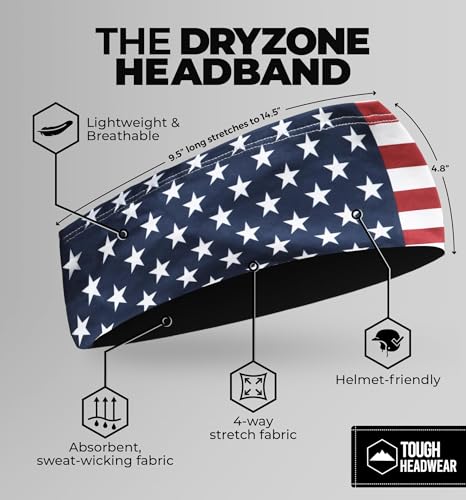 Sweat-Wicking Headband for Men & Women - USA Flag