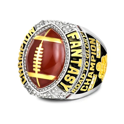 Fantasy Football Championship Ring - Gold & Silver Dual Plated - 13