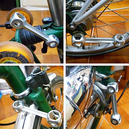Bike Hexagon Wrench Set - 6-15mm Aluminum Repair Tools for Bicycle Maintenance