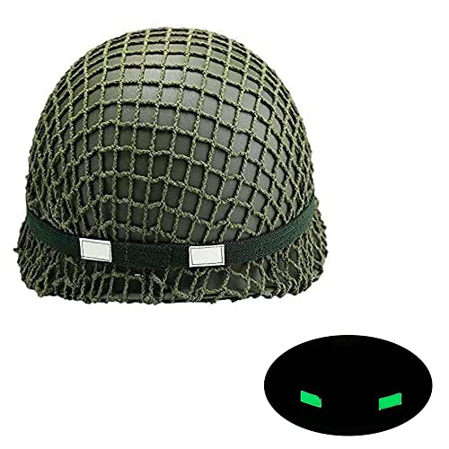 WW2 US Army M1 Helmet Replica with Net & Chin Strap - Green