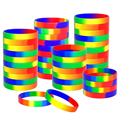 78pcs Rainbow Silicone Wristbands - LGBT Pride Festival Support
