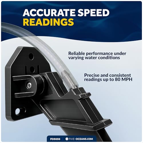 Marine Boat Speedometer Kit with Universal Pitot Tube - Up to 80 MPH