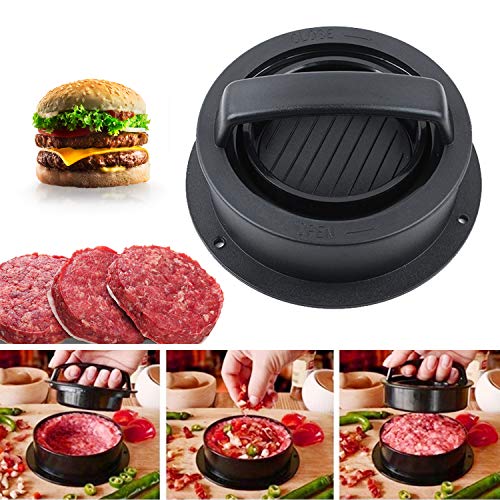 3-in-1 Hamburger Patty Maker with 100 Nonstick Patty Papers