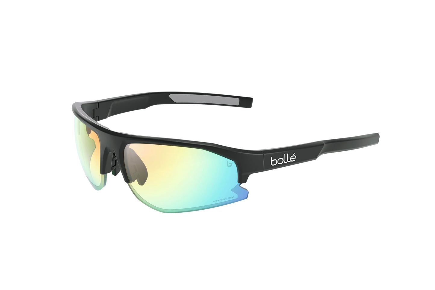 bollé BS003006 Bolt 2.0 Sport Bike Sunglasses Black Matte - Phantom Clear Green Large