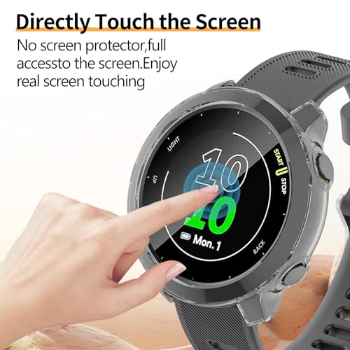 Kimiyaki 3 Pack TPU Screen Protector Case for Garmin Forerunner 55/158 – Black