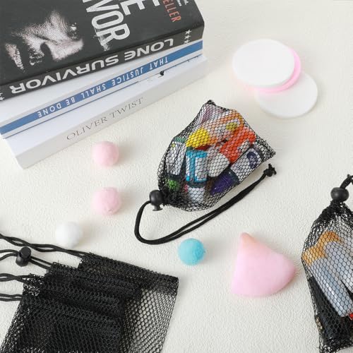 Small Drawstring Mesh Bags - 10 Pcs 6x4 Inch Nylon Net for Sports