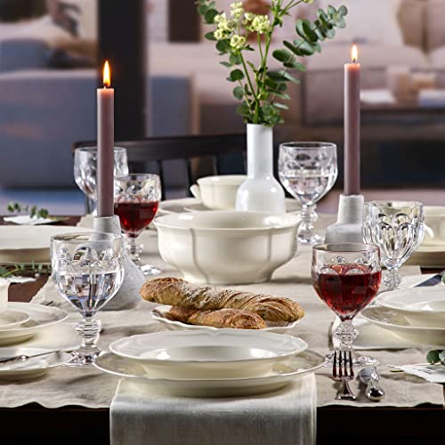 Villeroy & Boch Manoir Deep Soup Plate 9in Premium Porcelain Creamy White