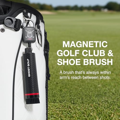 Magnetic Golf Club & Shoe Brush with Water Reservoir - Black