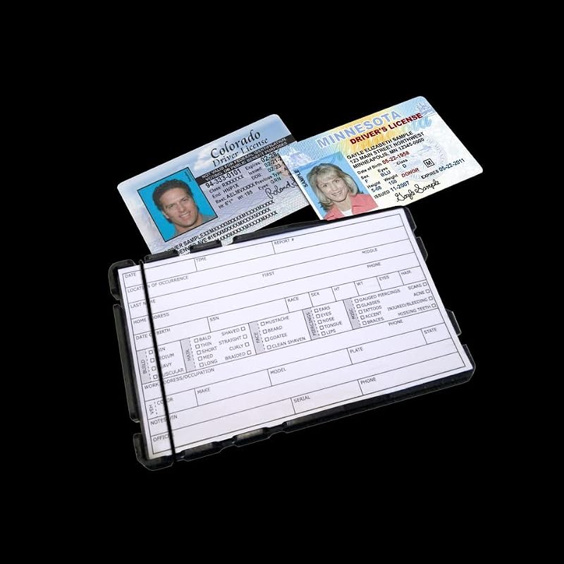 100 Pack Tactical Pocket Klipboard FI Cards for First Responders | Fits 3x5 Index Cards