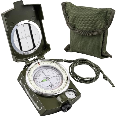 Tactical Survival Compass - Waterproof Pocket-Sized, Green