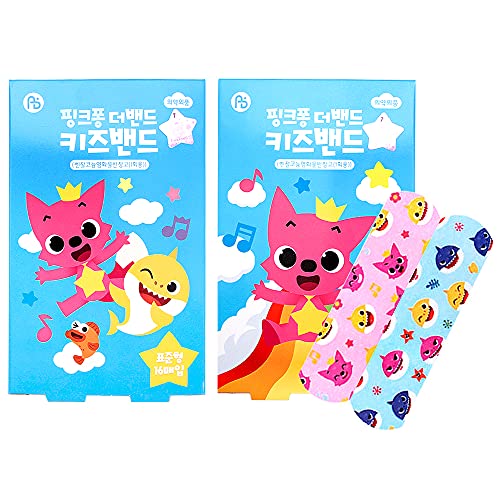 32-Pack Baby Shark Character Bandages - Kid Friendly First Aid