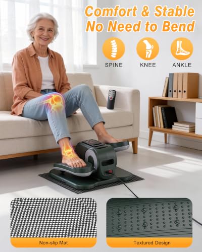 Under Desk Elliptical Exerciser for Seniors - Green Variant