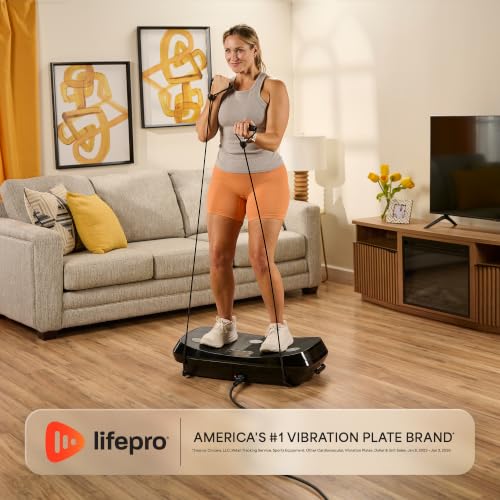 4D Curved Vibration Plate Exercise Machine - Black