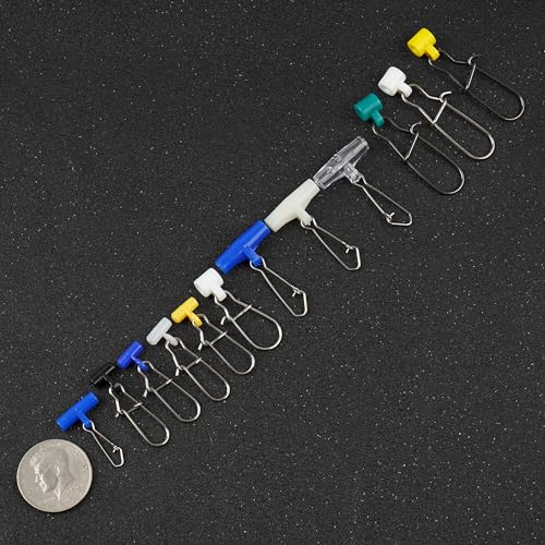 Heavy Duty Stainless Steel Fishing Line Sinker Slides - 10pcs Duo-Lock Snap