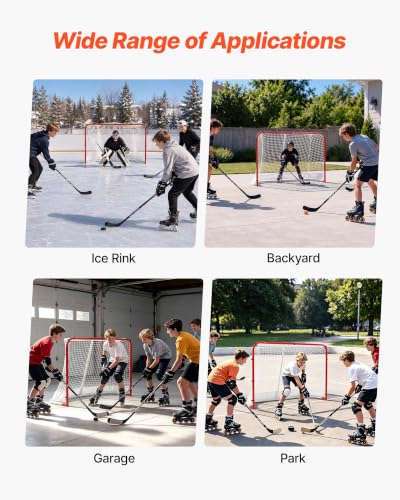 Heavy-Duty Steel Street Hockey Goal - 72" x 48"