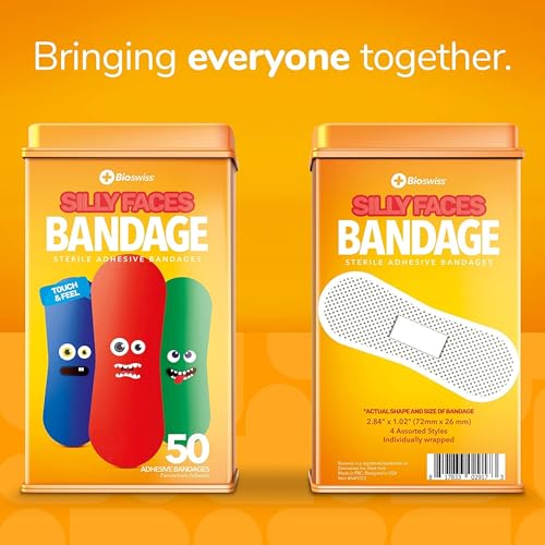 Silly Face Adhesive Bandage Set - Latex Free, 50 Count