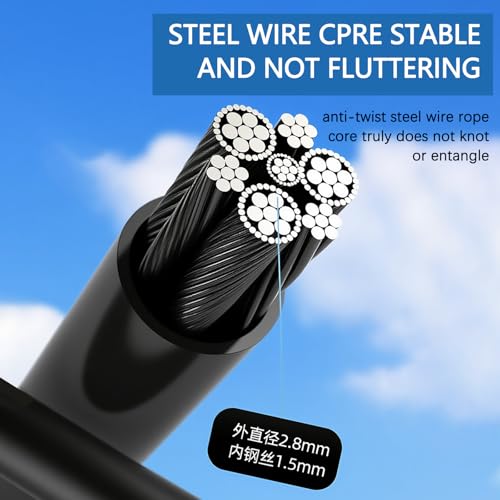 Ultra-Light Jump Rope with Ergonomic Handles - Black