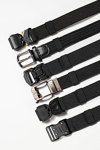 6-Pack Elastic Nylon Tactical Belt Loop Keeper - Black