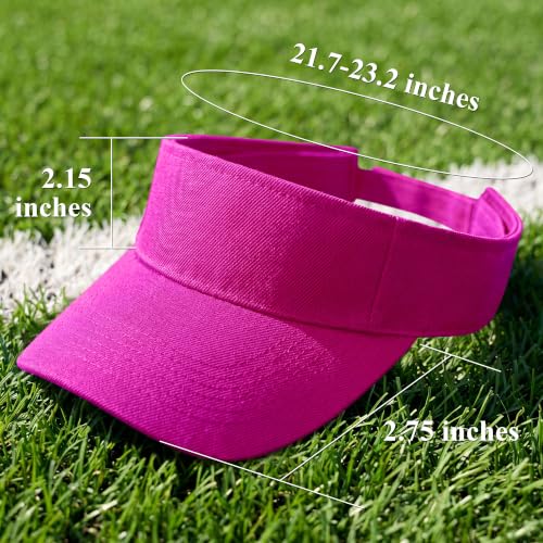 Adjustable Sports Sun Visor Hat for Women & Men - Hot Pink