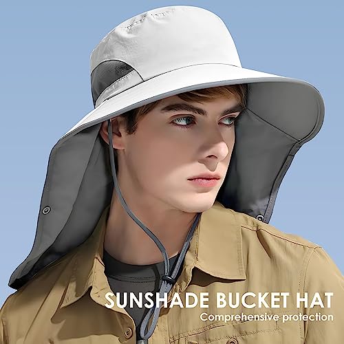 Outdoor Sun Hat with Detachable Neck Flap - UPF 50+ Protection