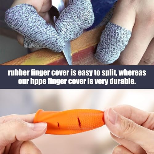 20 Pcs Cut-Resistant Finger Cots - Reusable Thumb Protectors