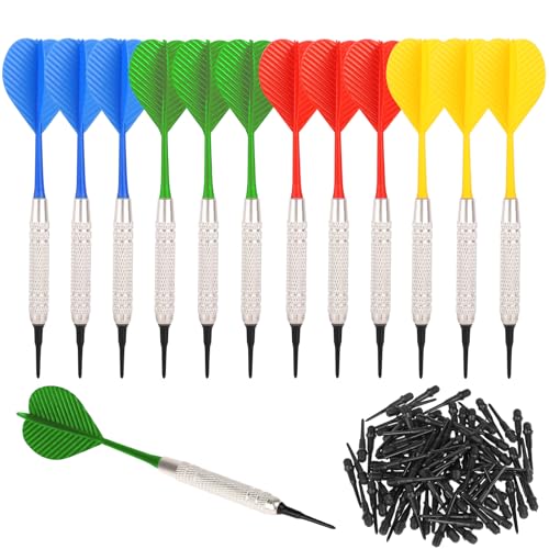 12-Piece Soft Tip Dart Set for Electronic Dartboards