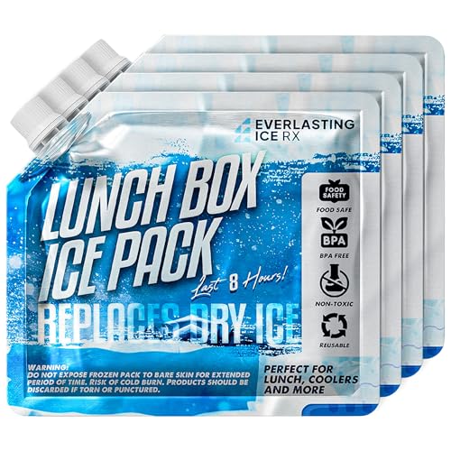 Everlasting Ice RX Reusable Packs for Cooler (4 Pack) Up to 48 Hours