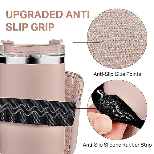 ORTHANC Black Water Bottle Pouch for Stanley Quencher 40oz & 30oz - Phone & Accessory Holder