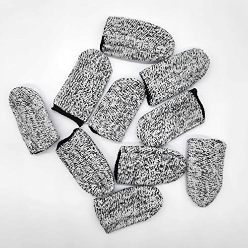 Cut-Resistant Finger Cots - 10pcs HPPE Thumb Protectors for Kitchen Work