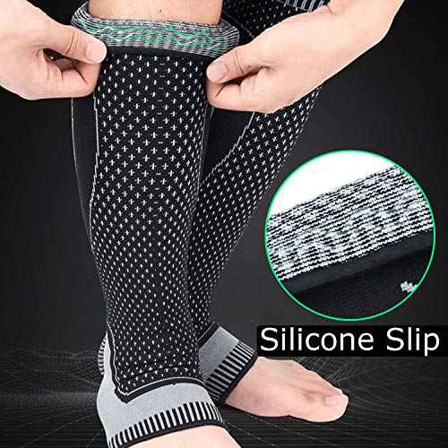 Compression Socks Calf Foot Sleeves for Ankle Heel Plantar Fasciitis Support Increase Blood Circulation Relieve Arch Pain Shin Splints Reduce Swelling