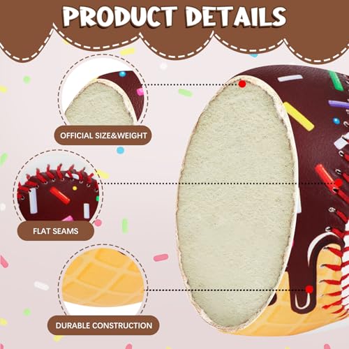 9-Inch PVC Practice Baseball - Chocolate Drip Design