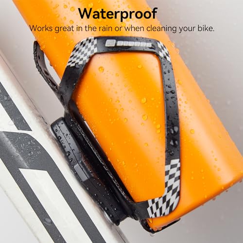 CITYWAY Waterproof Bike AirTag Mount 1 Pack Hidden Under Bottle Cage Black