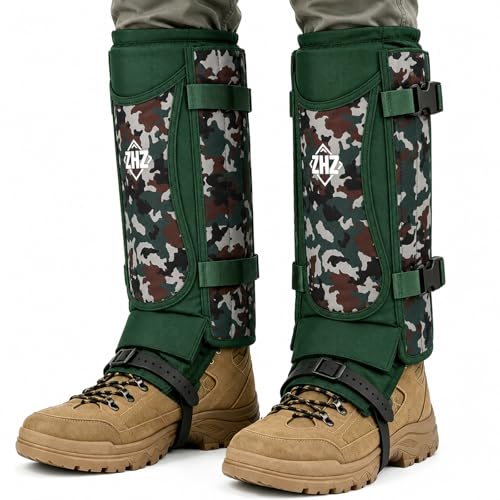 Snake Gaiters - Durable Waterproof Lower Leg Protection - Army Green