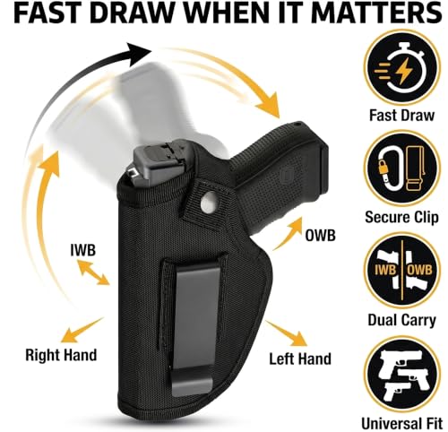 Universal Concealed Carry Holster for Compact Handguns - IWB/OWB