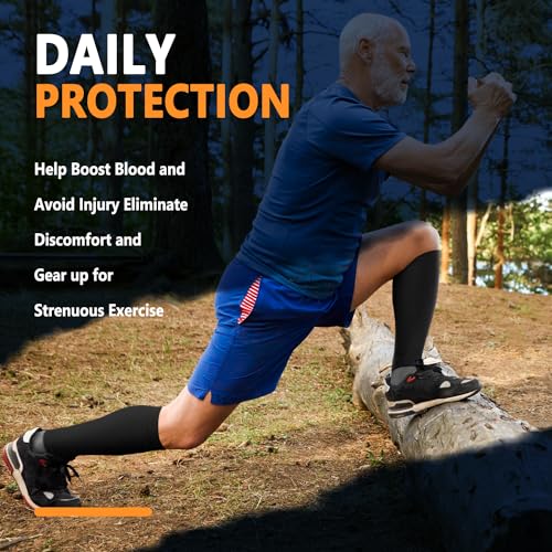 CTHH Calf Compression Sleeves XX-Large Black | Footless Calf Support for Men & Women