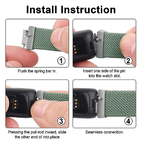 Adjustable Elastic Bands for Fitbit Inspire 3 - Green