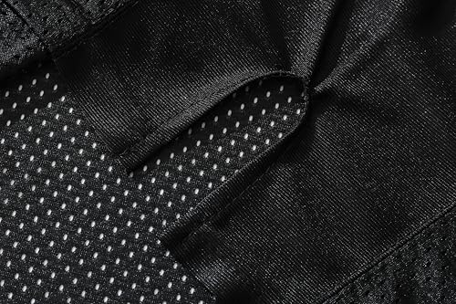 YWIES Unisex Football Jersey Mesh Shirt Large Black - Practice/Team Jersey