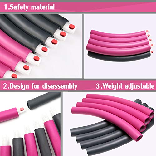 Weighted Exercise Hoop - Detachable & Size Adjustable for Fat Burning