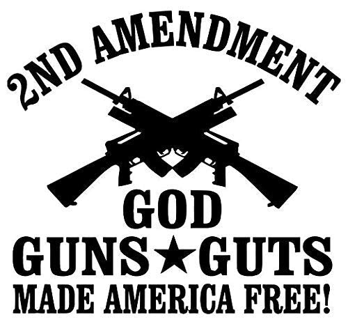 God Guns Guts 2nd Amendment Sticker - Auto, Wall, Laptop, Truck
