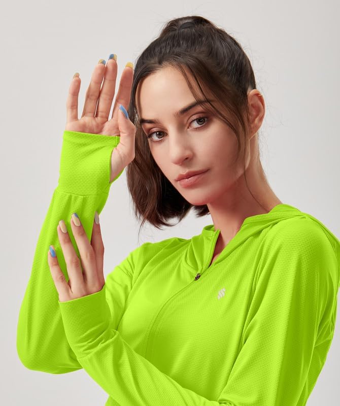 Soothfeel Women's Sun Protection Hoodie Jacket - Lightweight UPF 50+ Long Sleeve with Pocket for Outdoor Activities