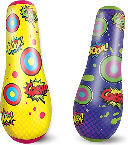 Kids Inflatable Punching Bag with Bounce-Back Action - 47 Inch Toy Gift