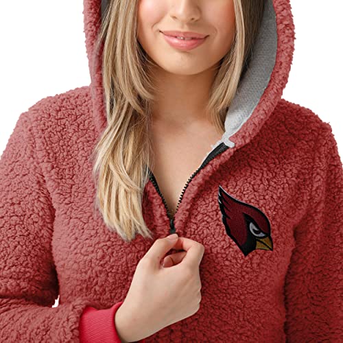 Arizona Cardinals Sherpa One-Piece Lounge Pajamas - Medium