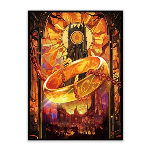 UAONO 100ct Magic Ring Art Card Sleeves for MTG & TCG Decks