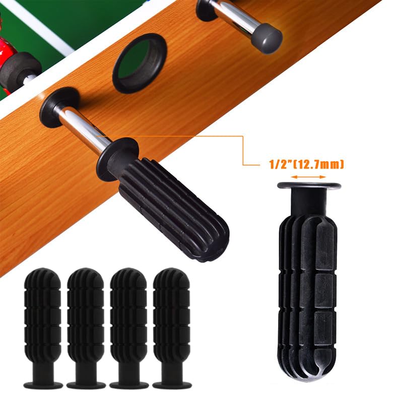 Foosball Table Handle Grip Replacement - 4 Pack, 0.5in Hole ID