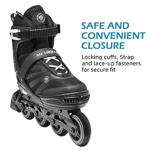 Adjustable Inline Skates for Adults - Comfortable White, X-Large