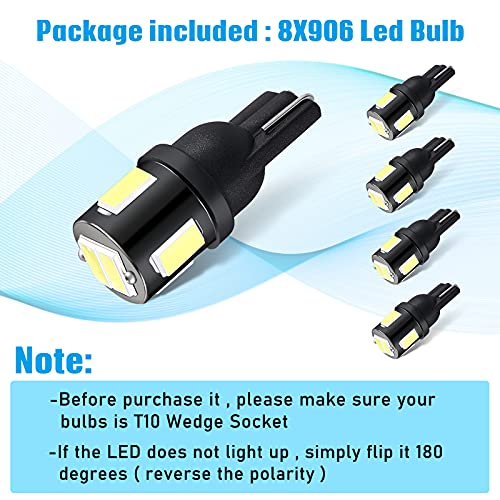 T10 Wedge 12V LED Marine Navigation Light Bulbs - 4 Piece Set