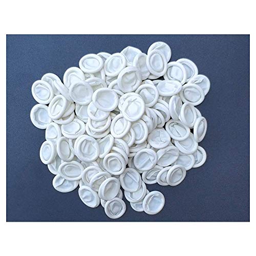 Finger Cots, (Medium,1200 Pcs) Disposable Latex Finger Covers Anti Static Rubber Fingertips Protective for Electronic Repair,Crafting Industrial Apply,White