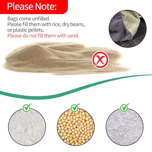 Army Green Unfilled Rest Bags Set - Front & Rear Support